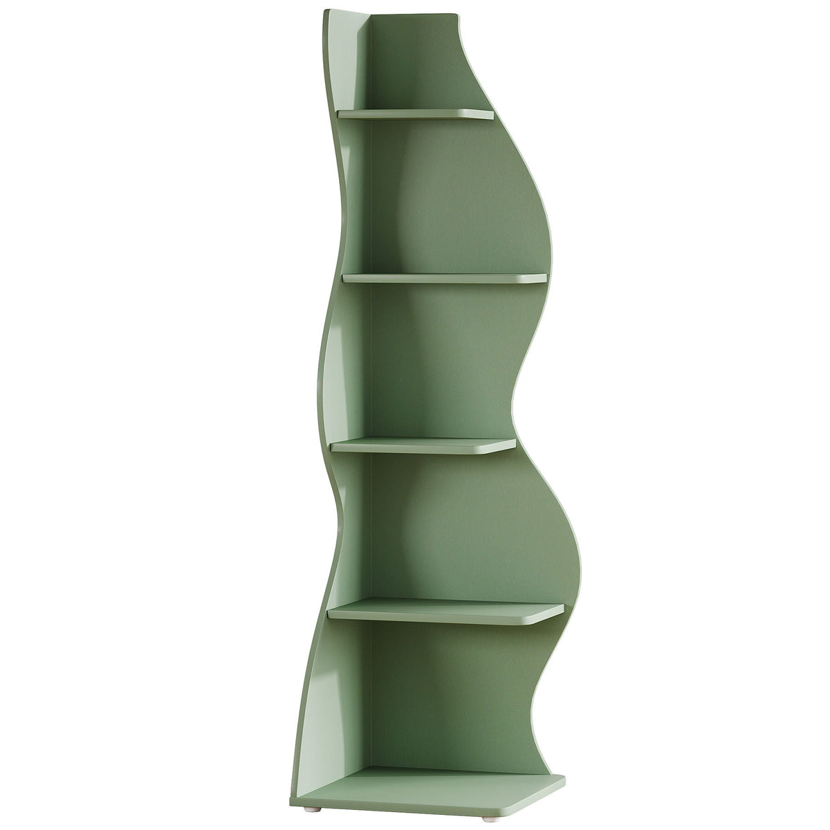 5-tier wavy corner bookshelf and plant stand, view 15