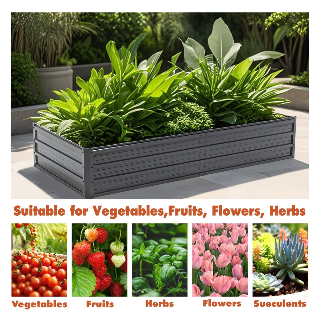 6x3x1 FT Metal Raised Garden Bed Outdoor Planter, view 7