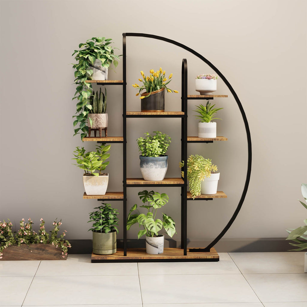 62.2" metal plant stand with grow lights