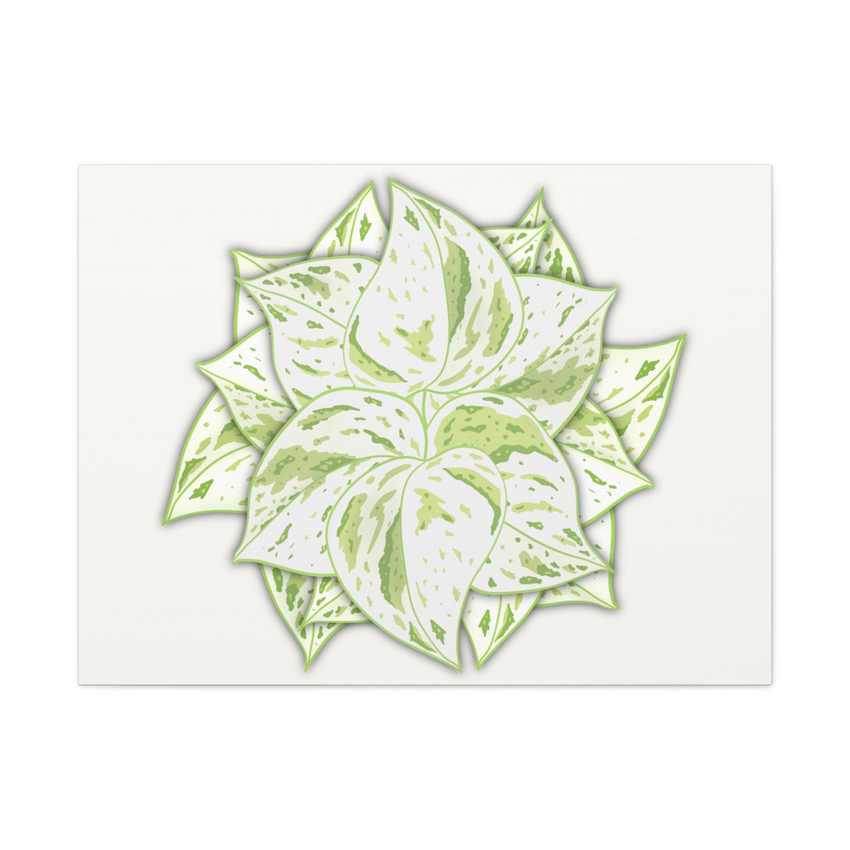 Snow Queen Pothos Canvas Print – Botanical Wall Art, view 6