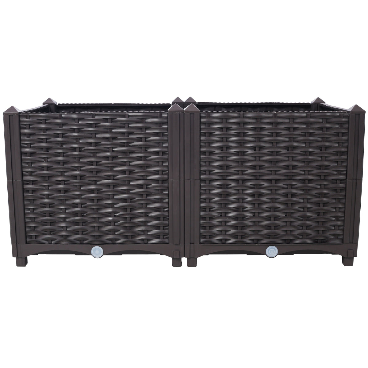 Deep Raised Garden Bed Planter Box with Self-Watering System - Polypropylene