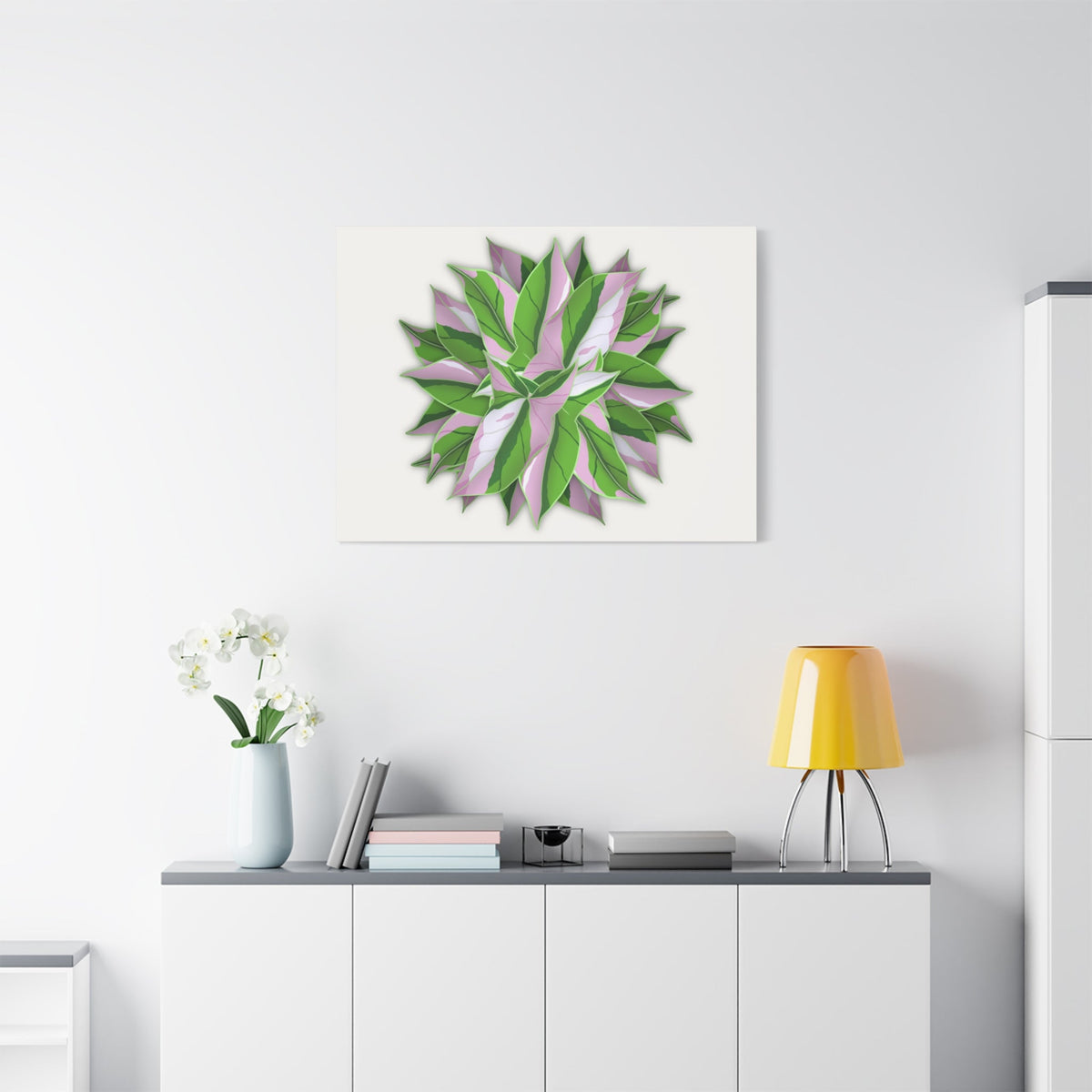 Syngonium Tricolor Pattern Canvas Print – Botanical Wall Art