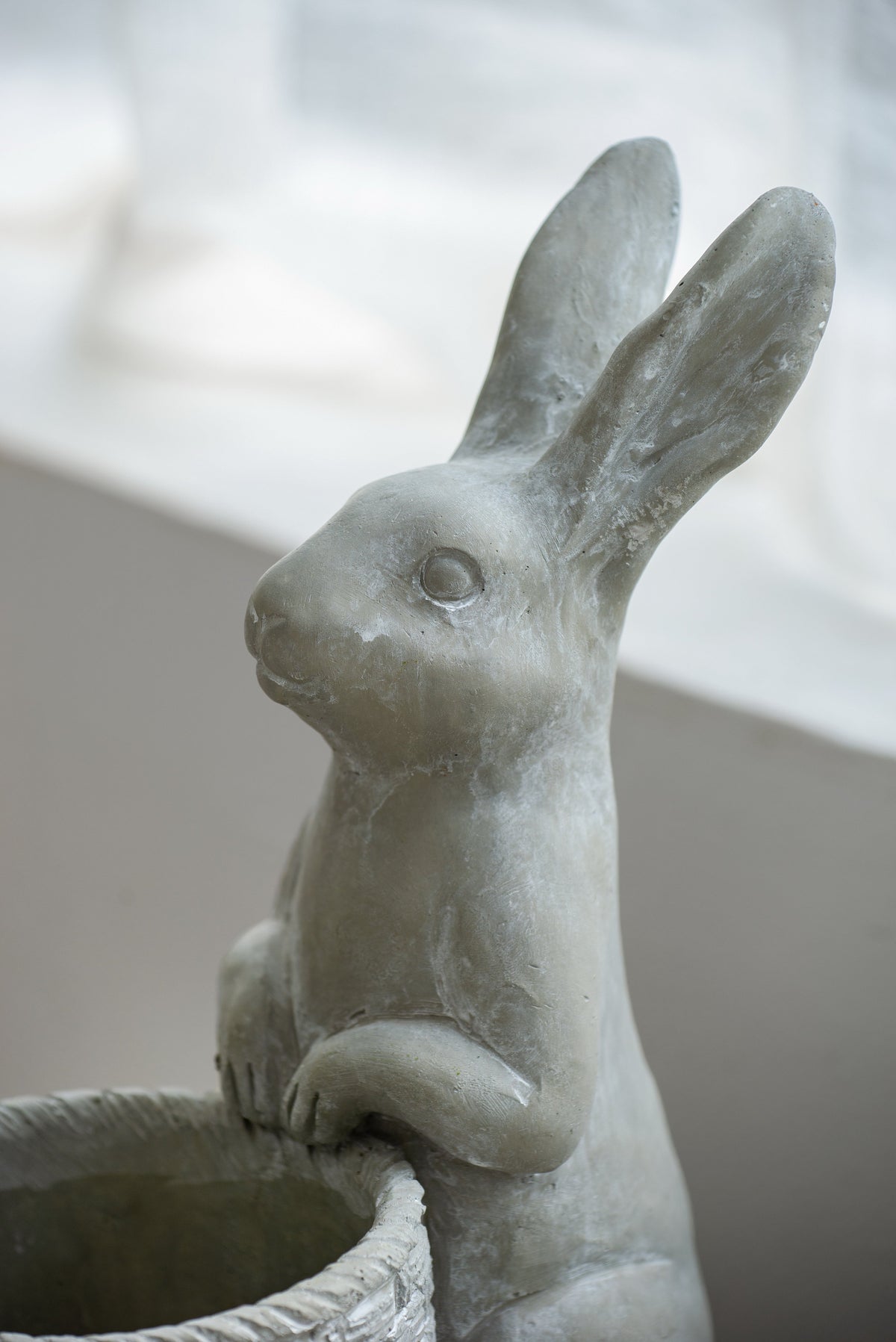 Meridian Trade Co Decorative Cement Rabbit Planter, view 2