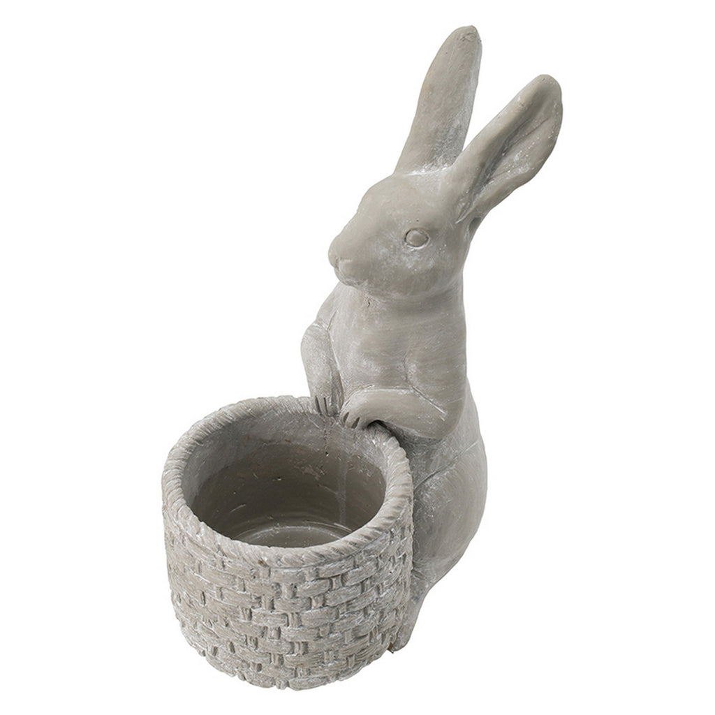 Meridian Trade Co Decorative Cement Rabbit Planter, view 3