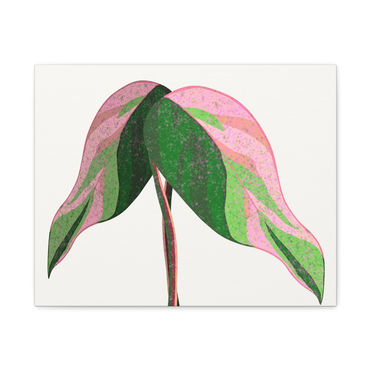 Pink Princess Philodendron Canvas Print – Botanical Wall Art, view 3