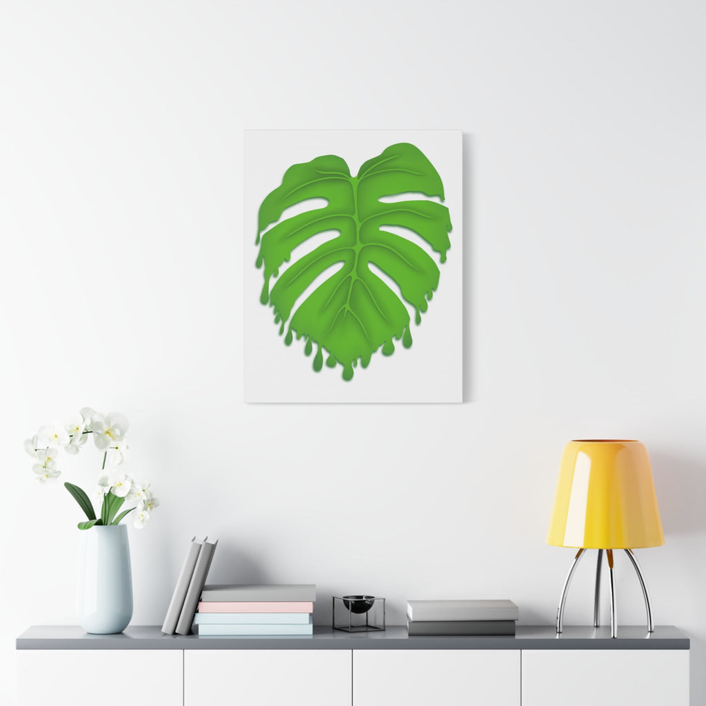 Melting Monstera Canvas Print – Botanical Wall Art