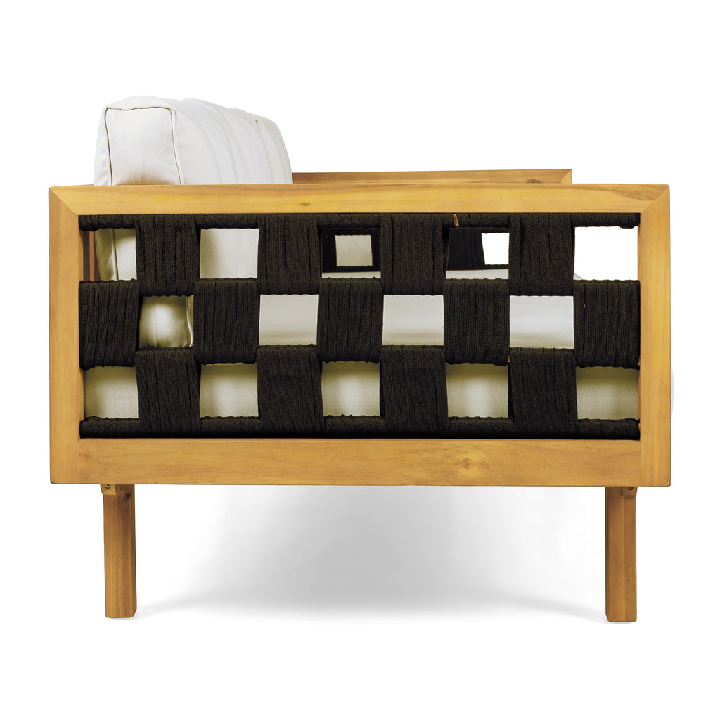Three-Seater Outdoor Daybed - Acacia Wood Teak Finish Frame, view 11