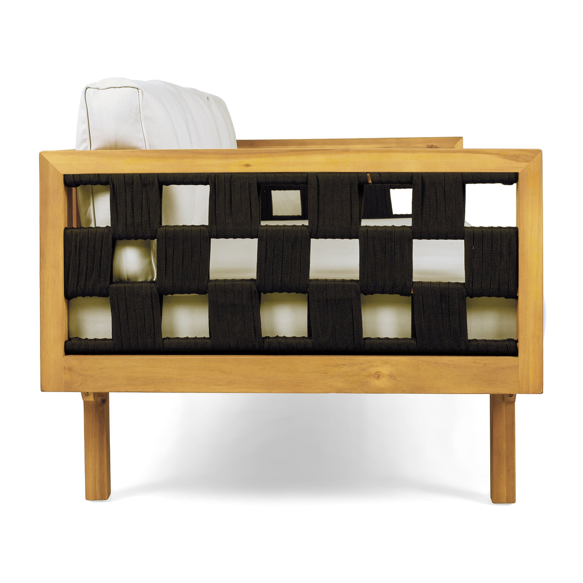 Three-Seater Outdoor Daybed - Acacia Wood Teak Finish Frame, view 11