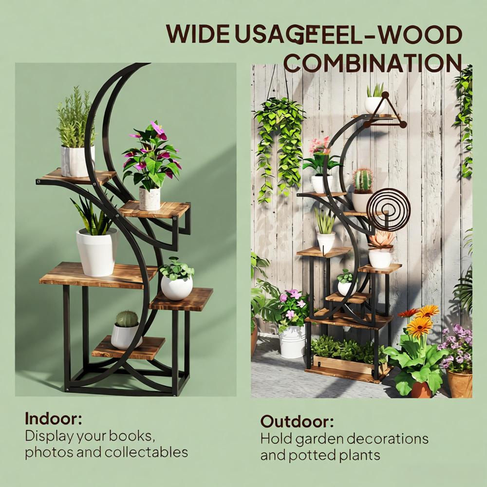 S-shaped 8-tier plant stand, view 6