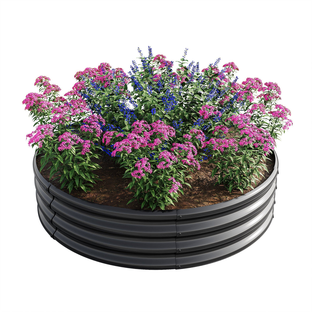 2PCS 47.24" Round Raised Garden Beds for Outdoor Gardening, view 8