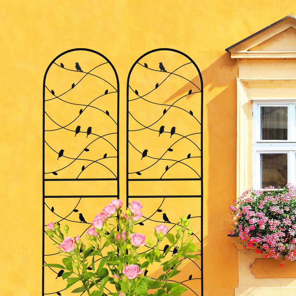 2 Pack Metal Garden Trellis 71" x 19.7" Rustproof Outdoor Plant Support, view 8