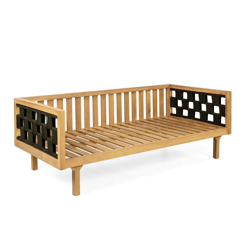 Three-Seater Outdoor Daybed - Acacia Wood Teak Finish Frame, view 10