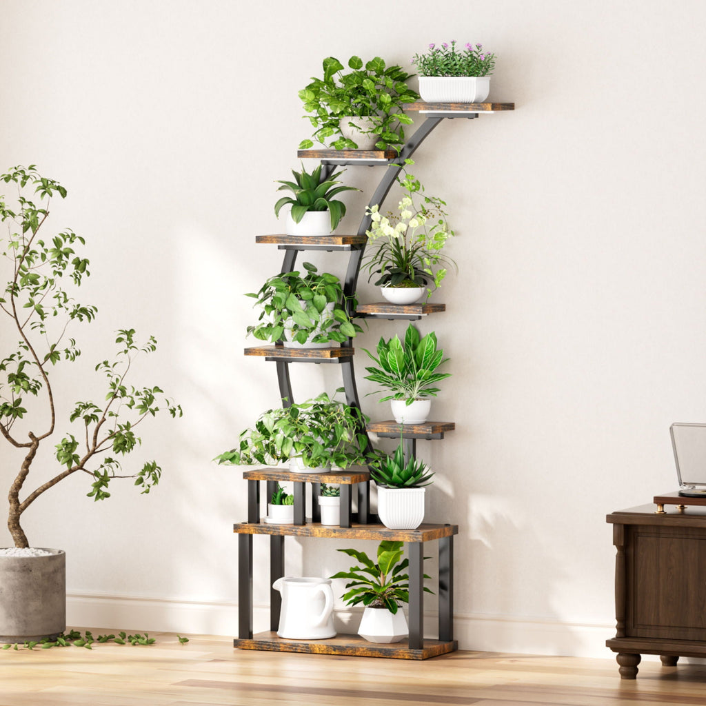 9-tier plant stand with 5 adjustable grow lights, view 12