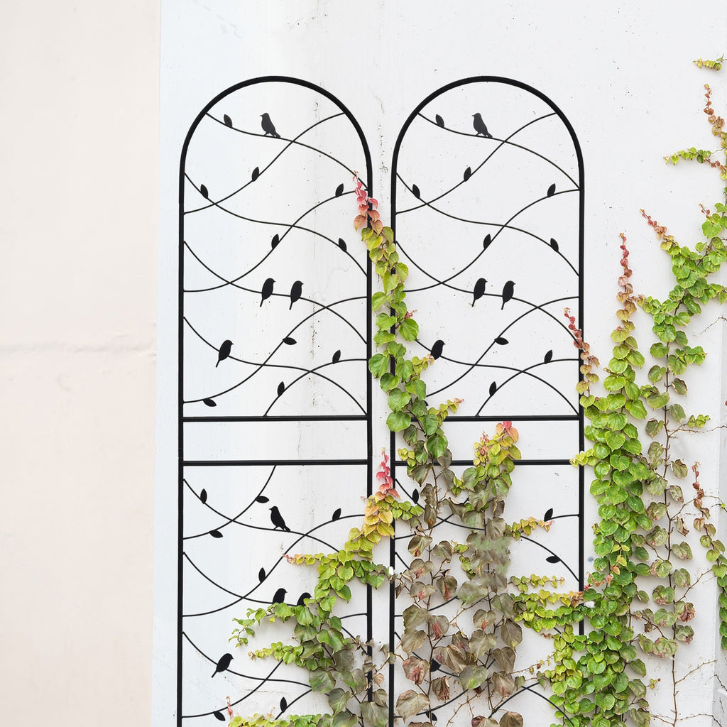 2 Pack Metal Garden Trellis 71" x 19.7" Rustproof Outdoor Plant Support, view 6