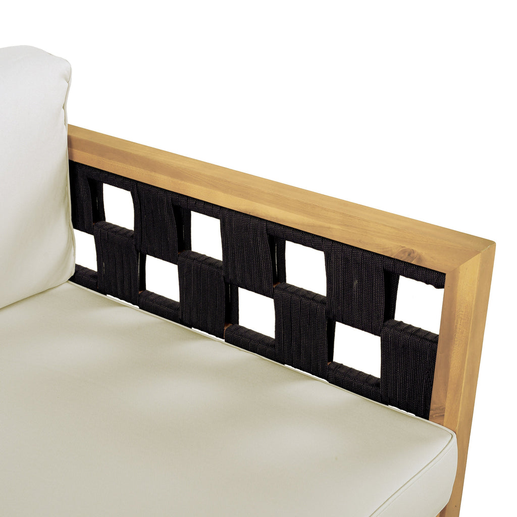 Three-Seater Outdoor Daybed - Acacia Wood Teak Finish Frame, view 13