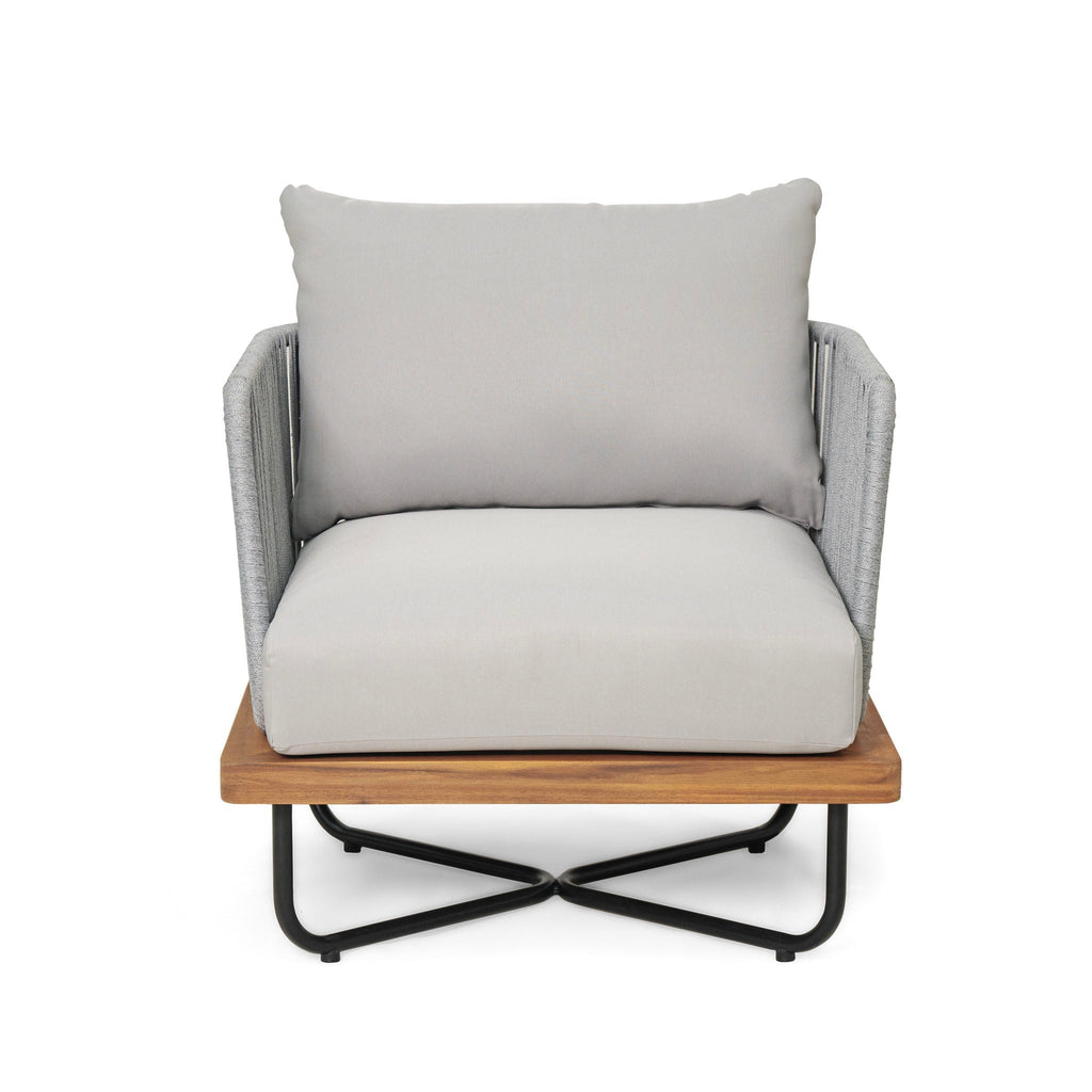 Lucca Outdoor Acacia Wood Chair, view 3