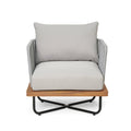 Lucca Outdoor Acacia Wood Chair, view 3