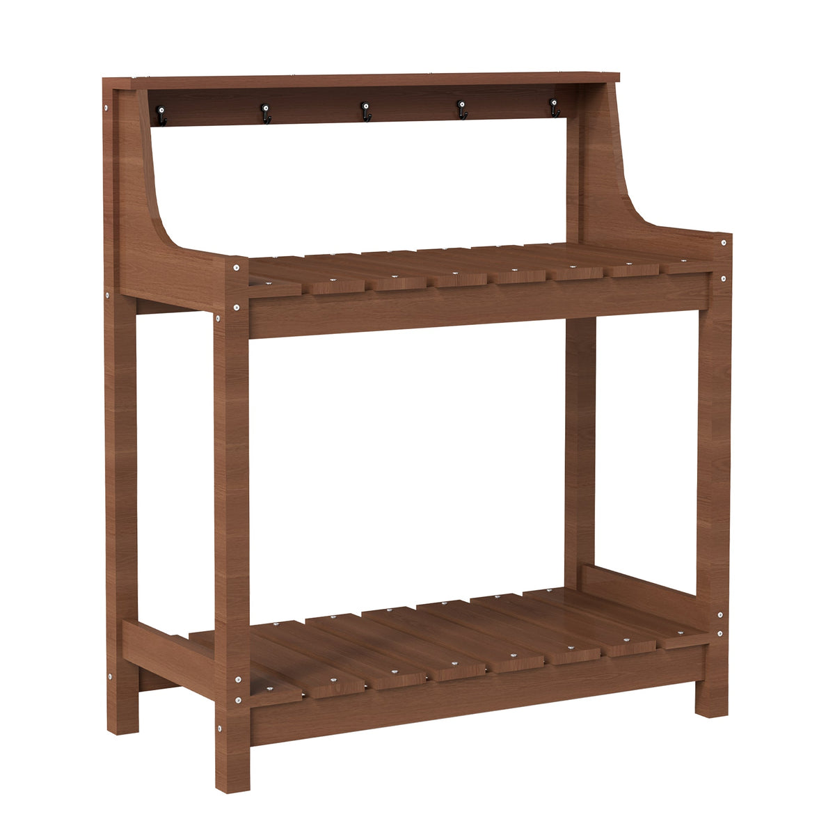 Potting Benches for Outside, HDPE Garden Potting Table with Storage, view 4