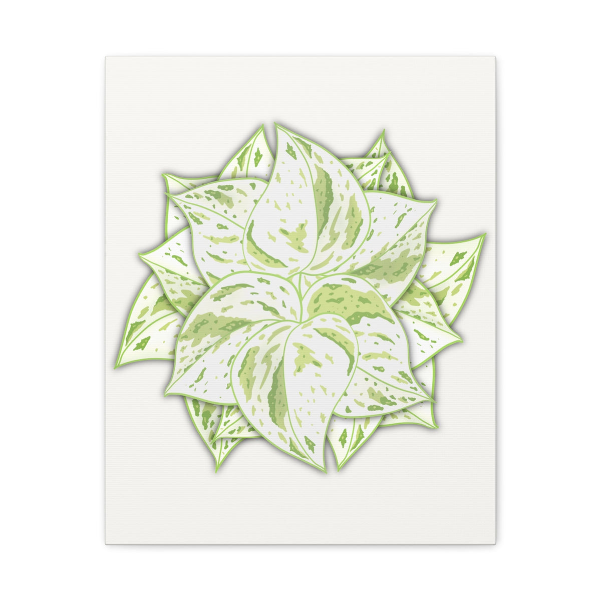 Snow Queen Pothos Canvas Print – Botanical Wall Art, view 10