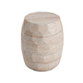 Travertine Lightweight Concrete Side Table For Indoor / Outdoor Use - Beige