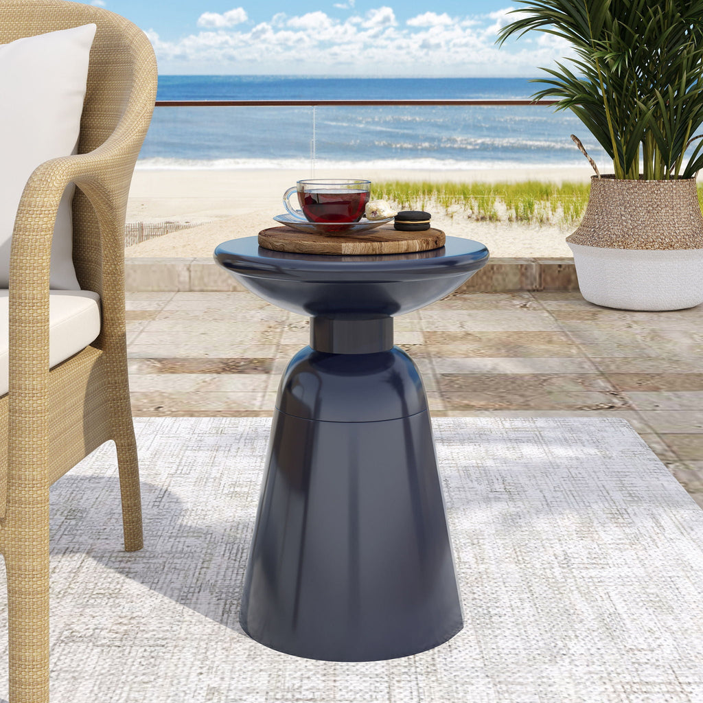 Outdoor Modern Metal End Large Table, view 15