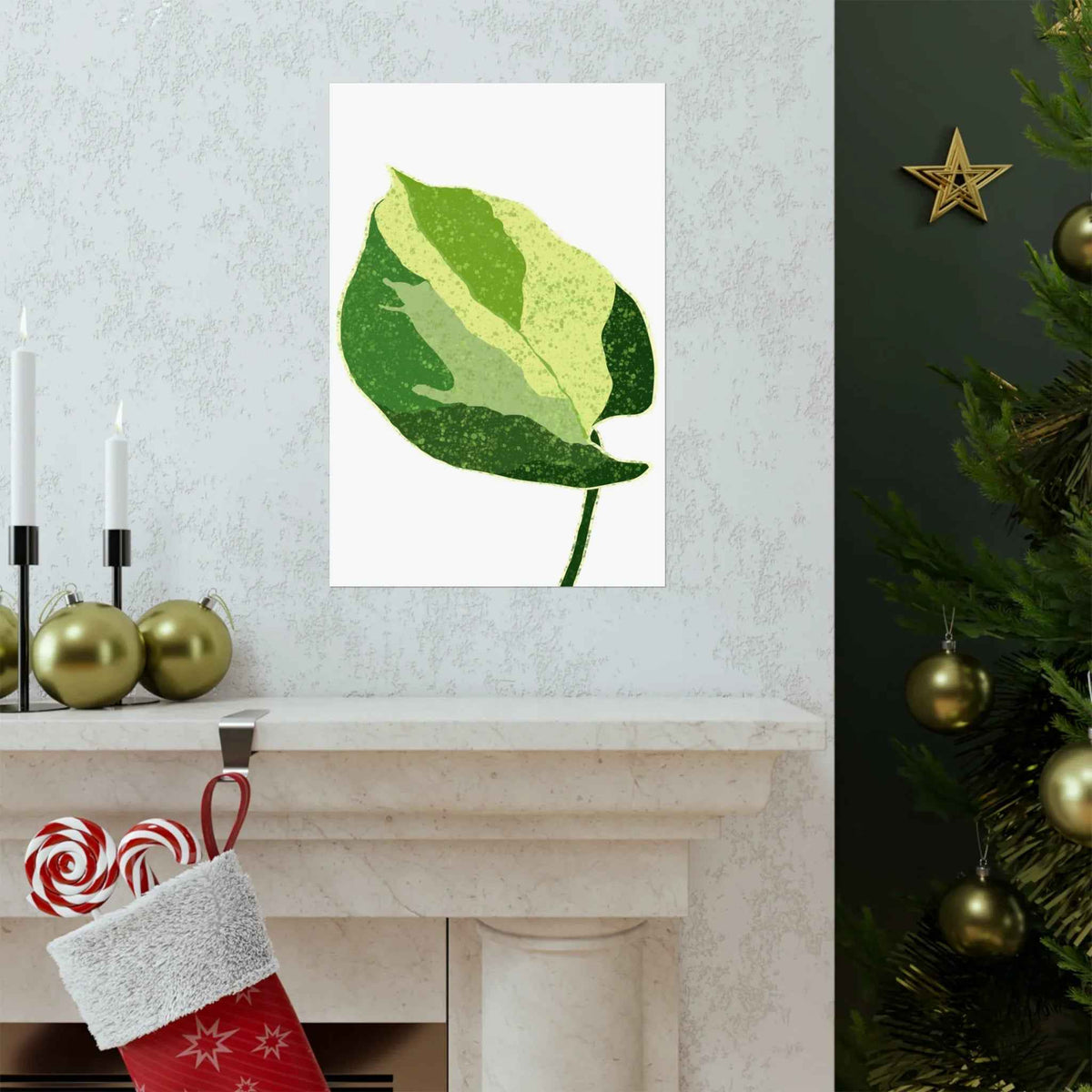 Manjula Pothos Illustrated Botanical Print – Unframed Wall Art, view 12