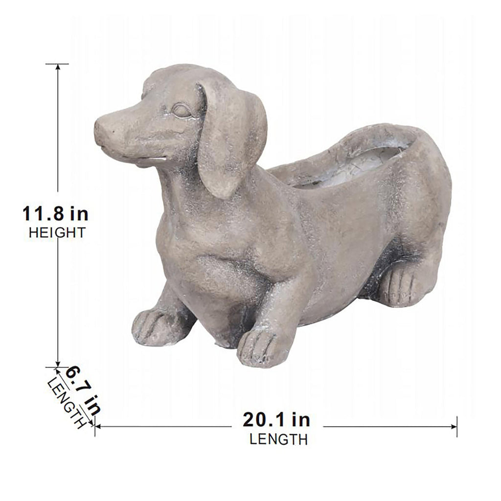 Manon Dog Planter Garden Decor with Durable Magnesium Oxide - Gray, view 6