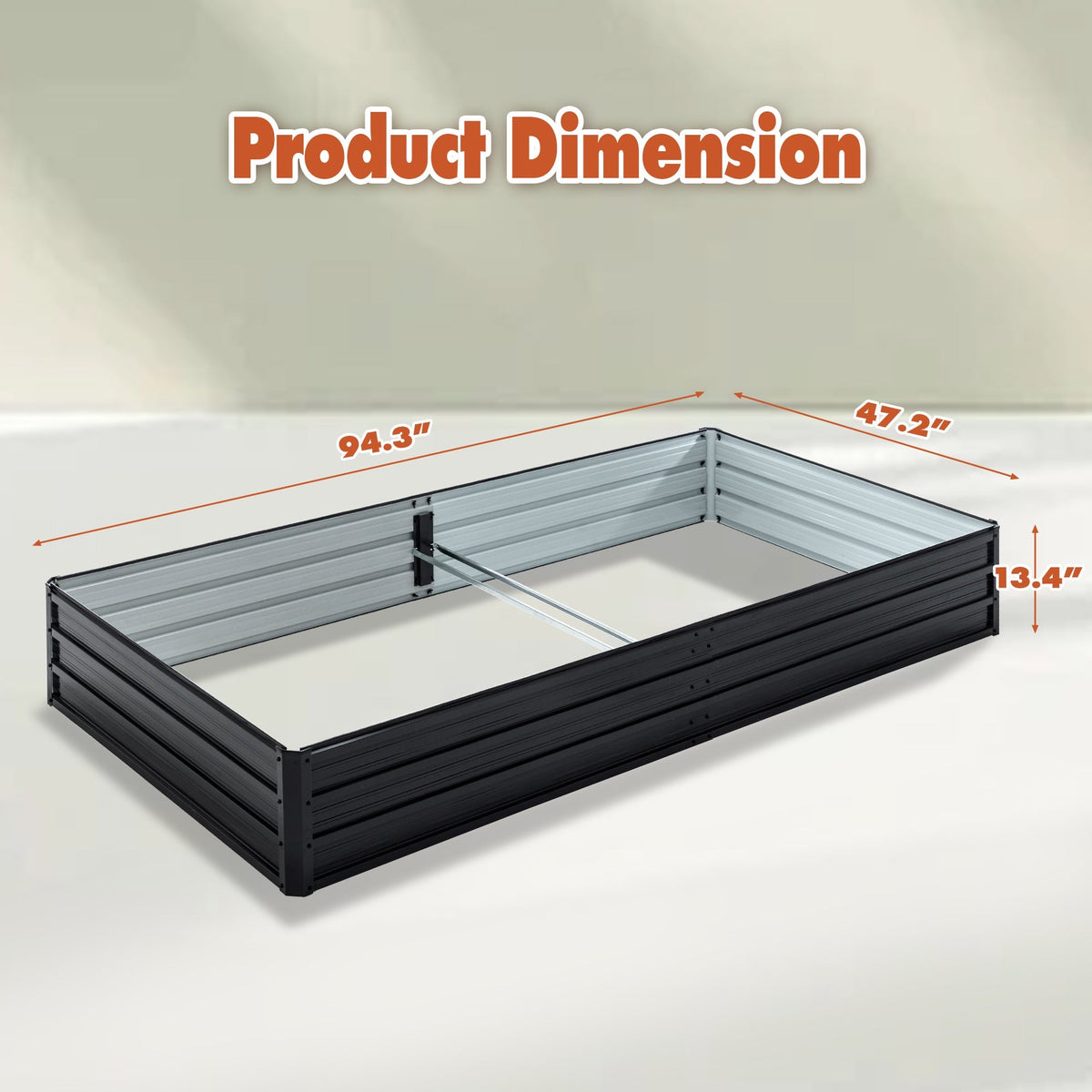 Galvanized Raised Garden Beds Outdoor 8×4×1 ft Planter, view 6