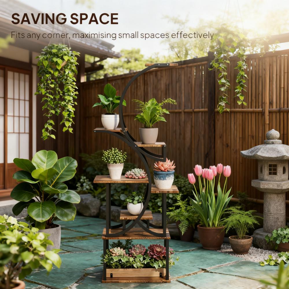 S-shaped 8-tier plant stand, view 7
