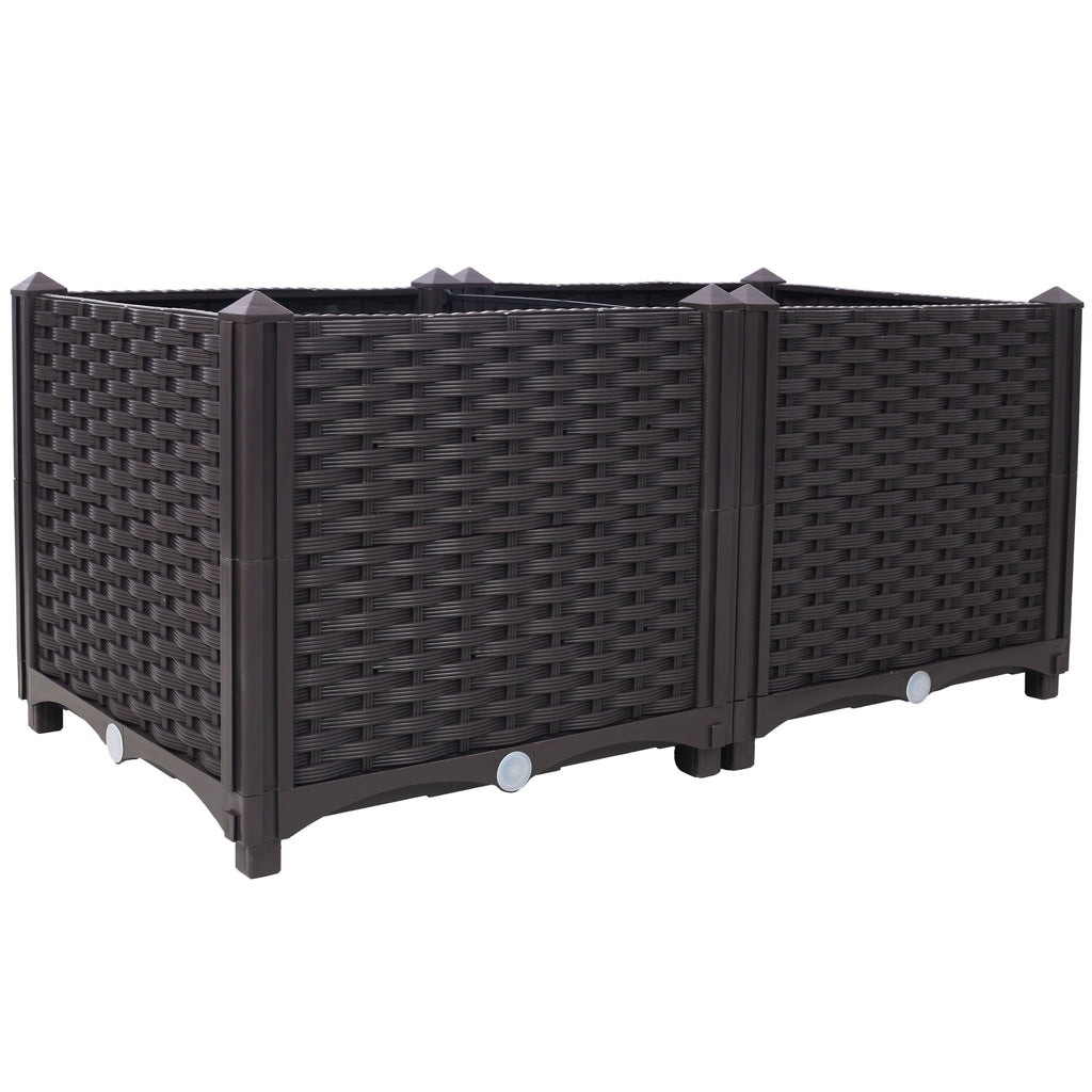 Deep Raised Garden Bed Planter Box with Self-Watering System - Polypropylene, view 4
