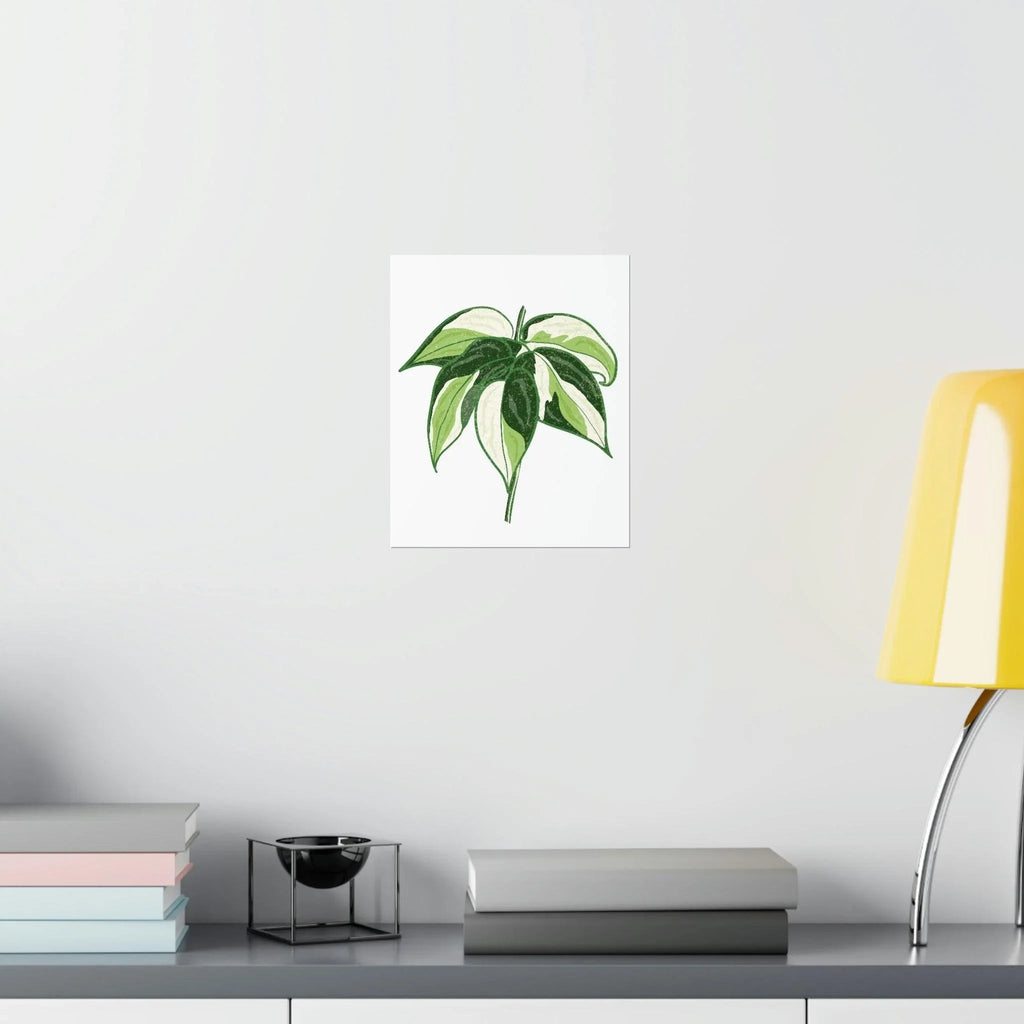 Philodendron Cream Splash Botanical Print – Unframed Wall Art, view 8