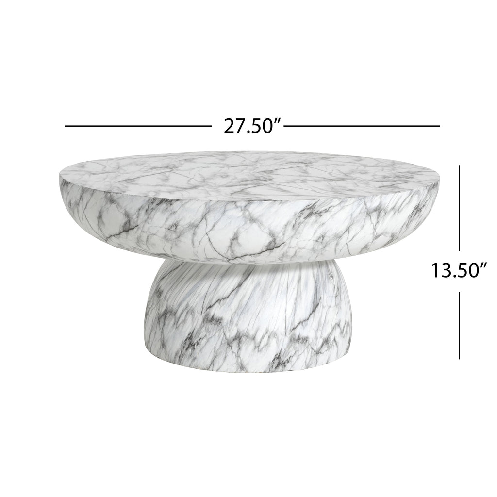 MGO Faux Marble Coffee Table for Indoor and Outdoor Use, view 4