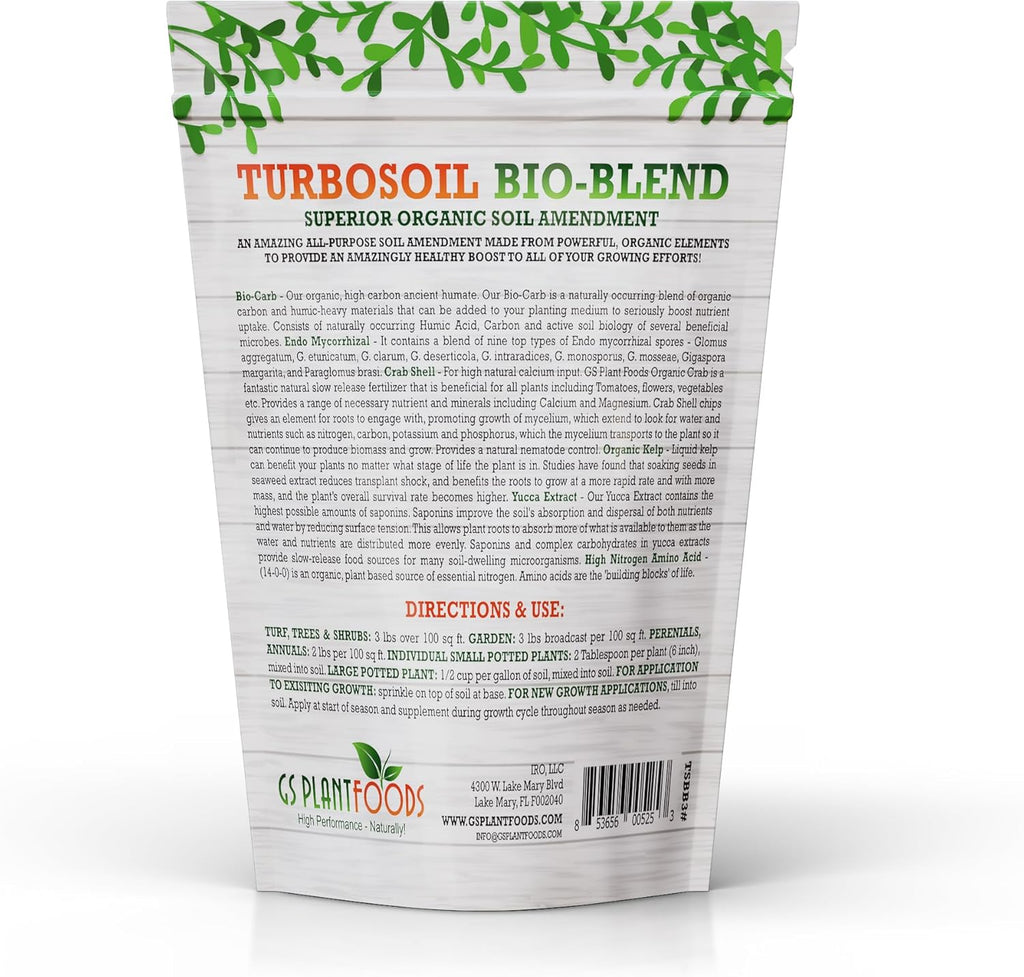 Turbo Soil Bio-Blend, Superior Organic Soil Amendment, 3 pound bag, view 2