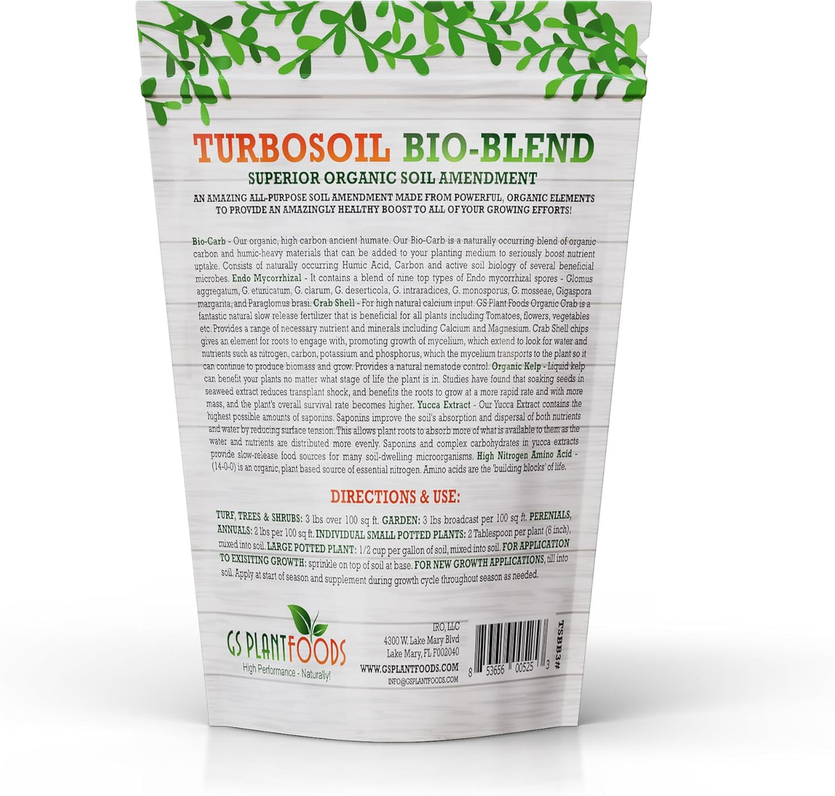 Turbo Soil Bio-Blend, Superior Organic Soil Amendment, 3 pound bag, view 2
