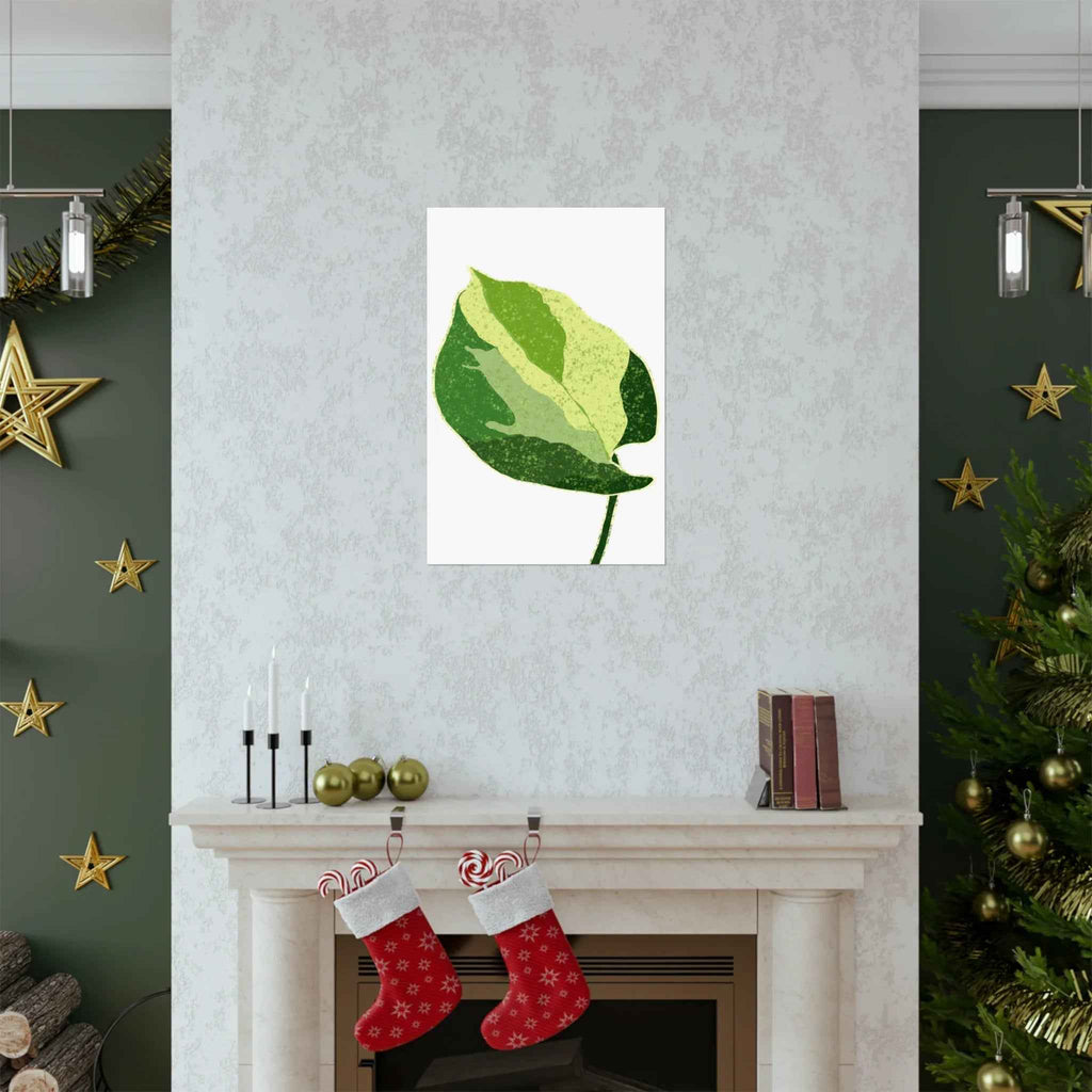 Manjula Pothos Illustrated Botanical Print – Unframed Wall Art