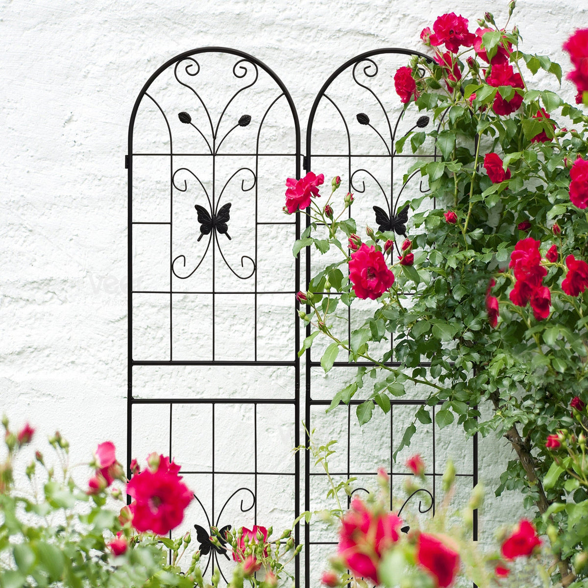 2 Pack Metal Garden Trellis 71" x 19.7" Rustproof Outdoor Support, view 6