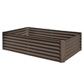 6x3x1.5ft Galvanized Raised Garden Bed – Brown or Dark Gray
