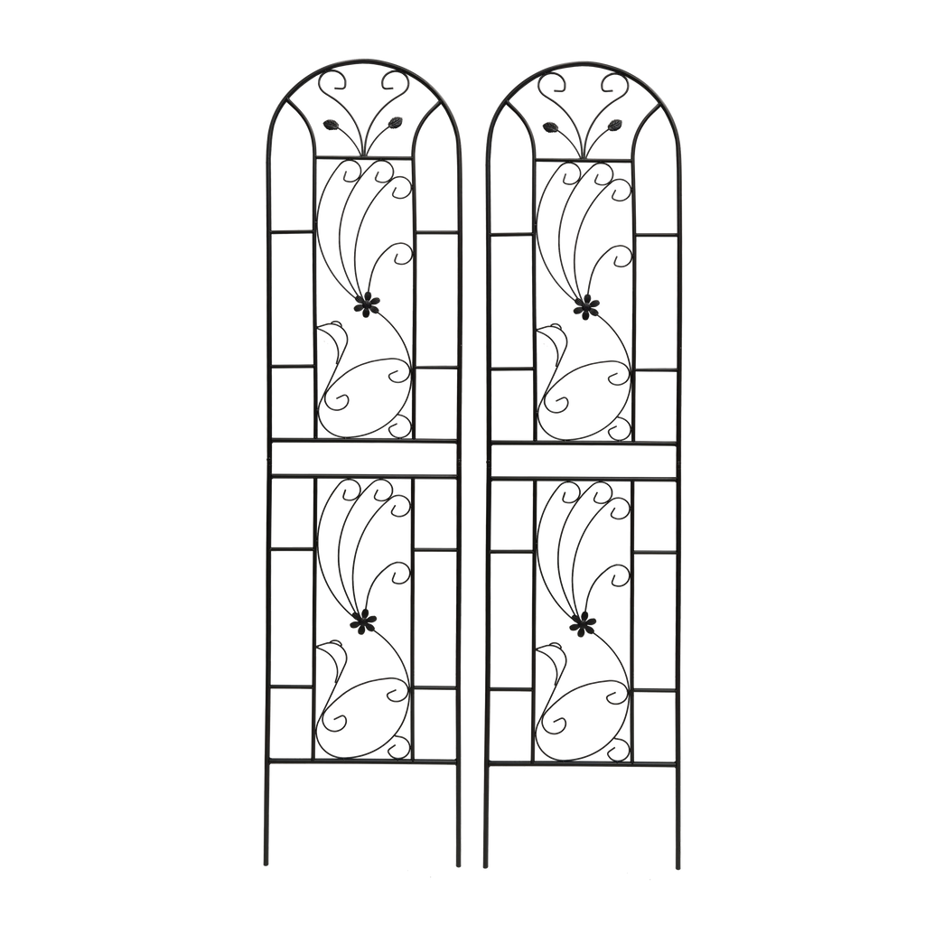 2 Pack Peacock Metal Garden Trellis, view 9