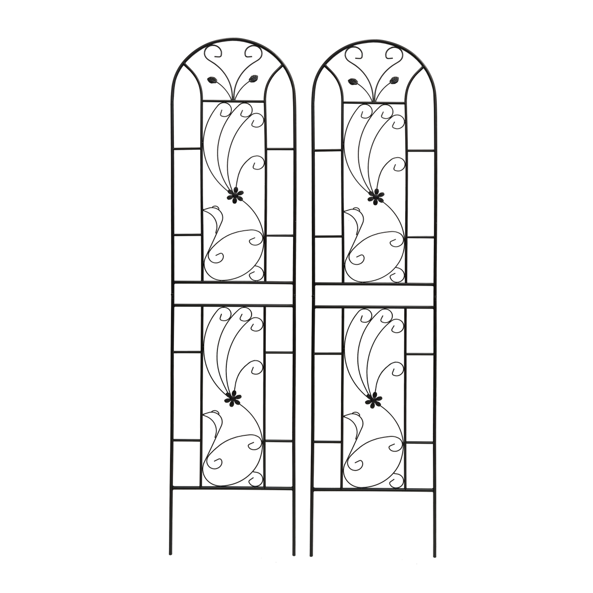 2 Pack Peacock Metal Garden Trellis, view 9