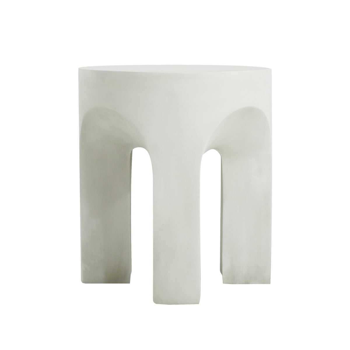 Outdoor MGO Round Top Side Table in Antique White, view 11