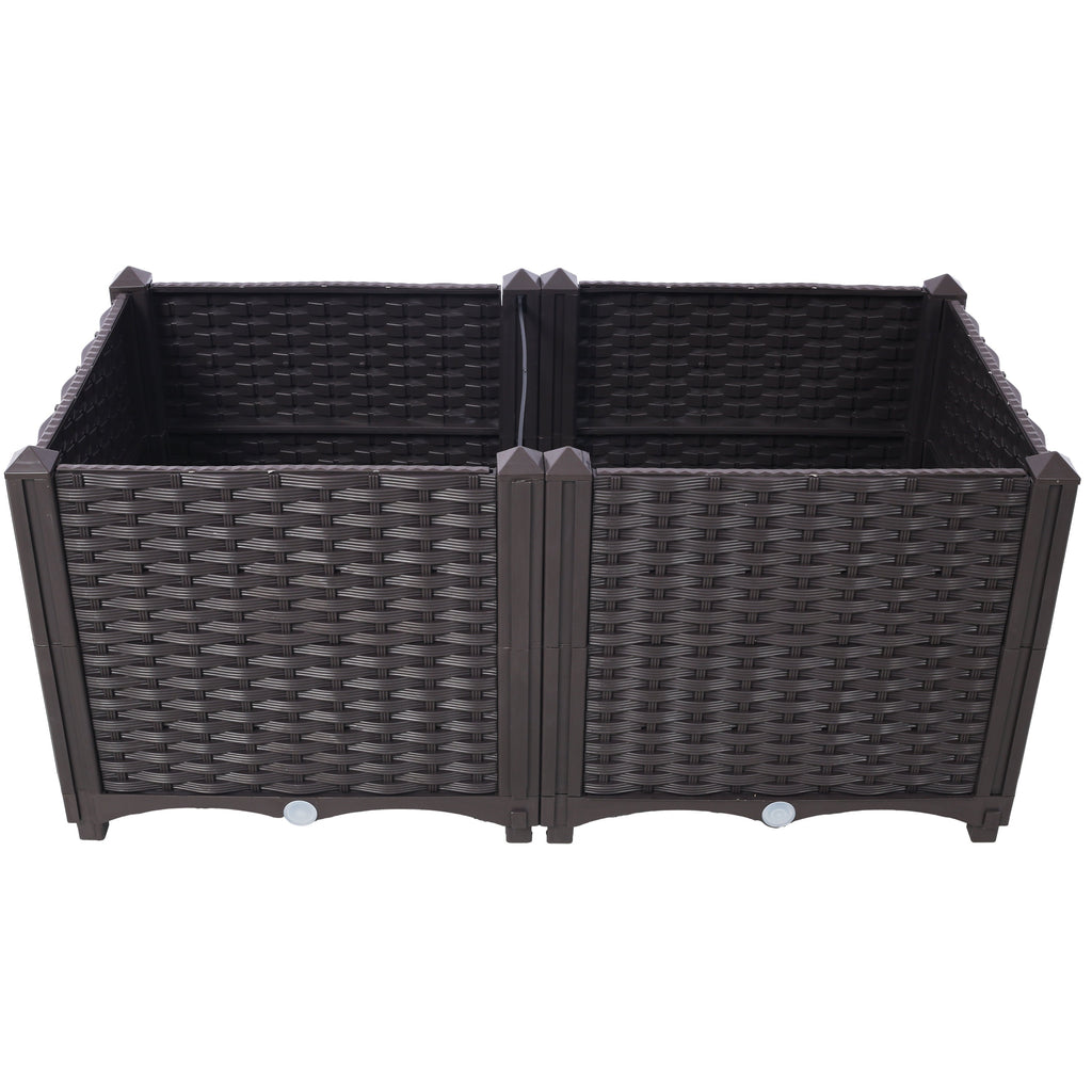 Deep Raised Garden Bed Planter Box with Self-Watering System - Polypropylene, view 6
