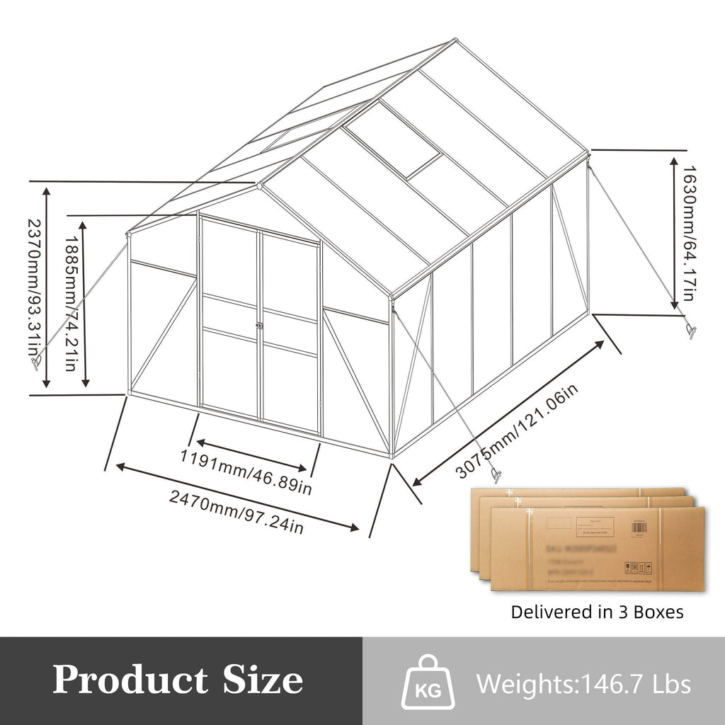 Gain Height Windproof All Season Outdoor Garden Shelter, view 7