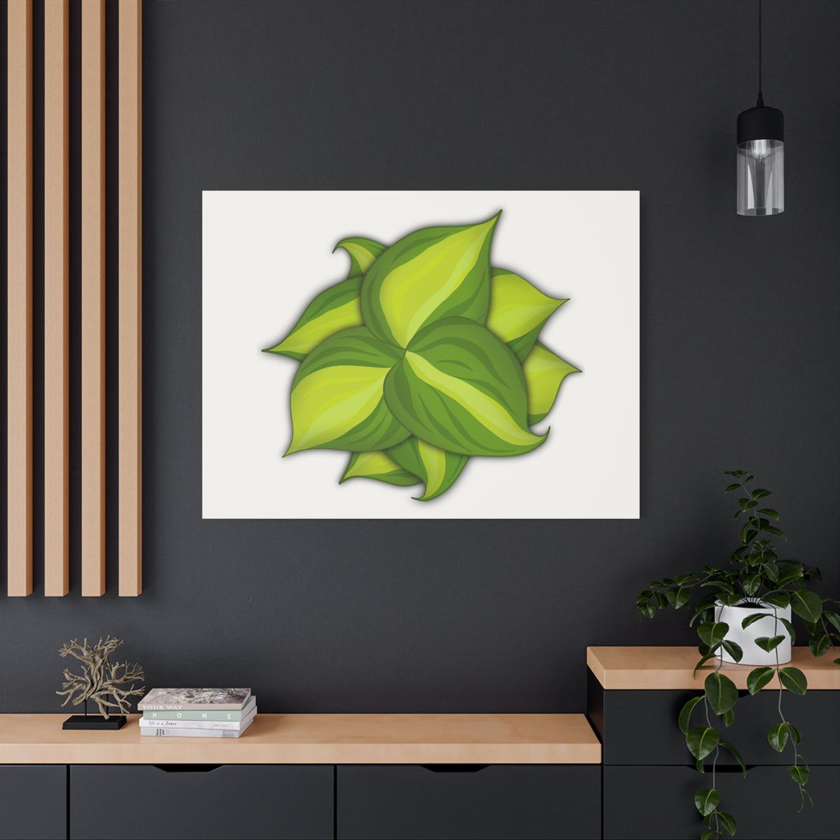 Philodendron Brasil Canvas Print – Botanical Wall Art