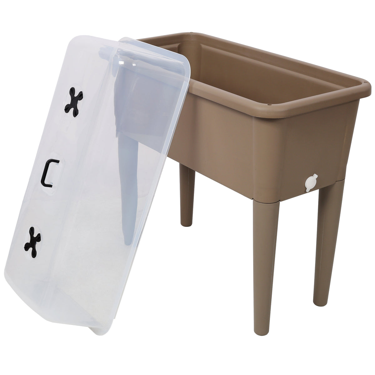 2-Pack Raised Garden Beds with Greenhouse Lids & Removable Legs, view 6