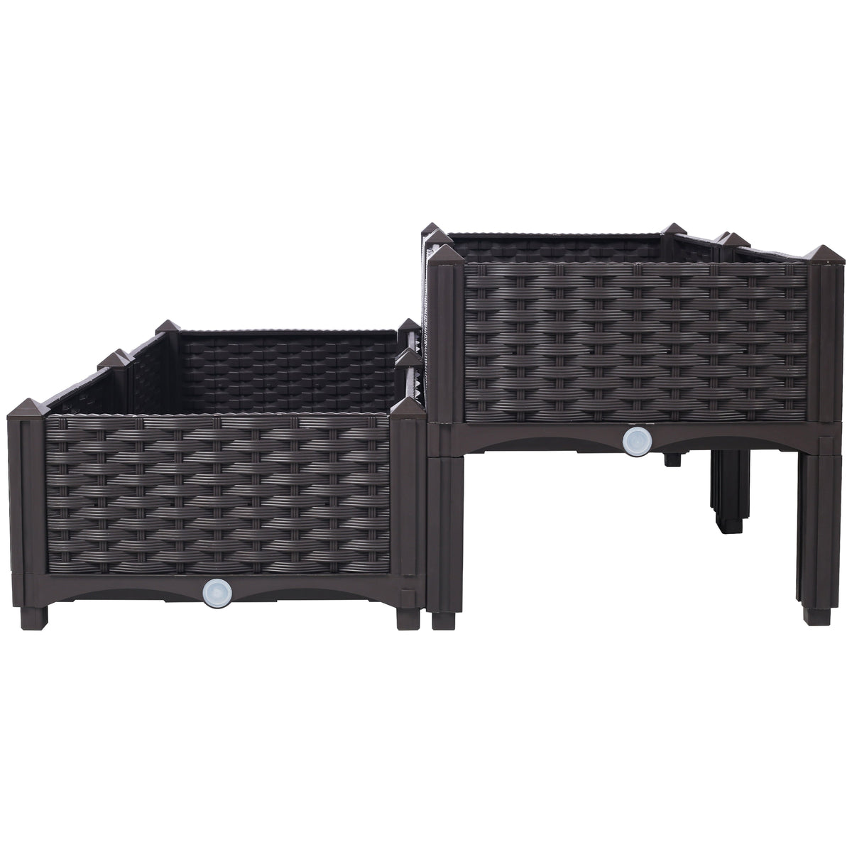 4 Piece Raised Garden Bed with Legs and Self-Watering Feature - Polypropylene