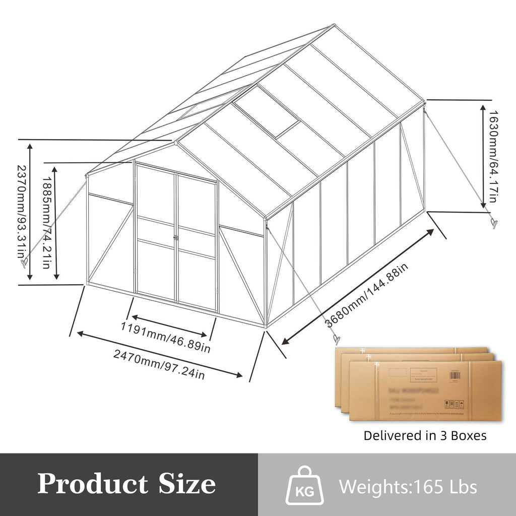 Gain Height Windproof All Season Outdoor Garden Shelter, view 8