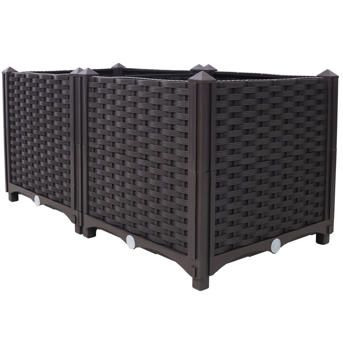 Deep Raised Garden Bed Planter Box with Self-Watering System - Polypropylene