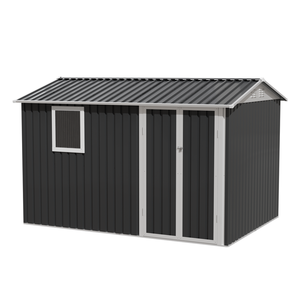 9 x 6 FT Metal Garden Shed for Patio and Backyard Storage, view 7