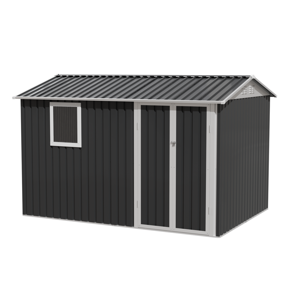 9 x 6 FT Metal Garden Shed for Patio and Backyard Storage, view 7