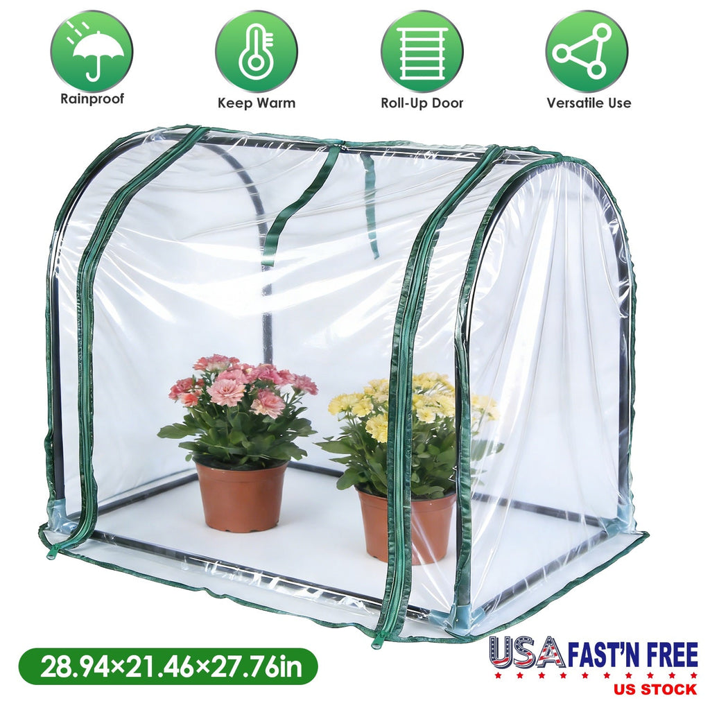 Tabletop Mini Greenhouse with Zippered Door – Portable Seed-Starting Tent, view 6